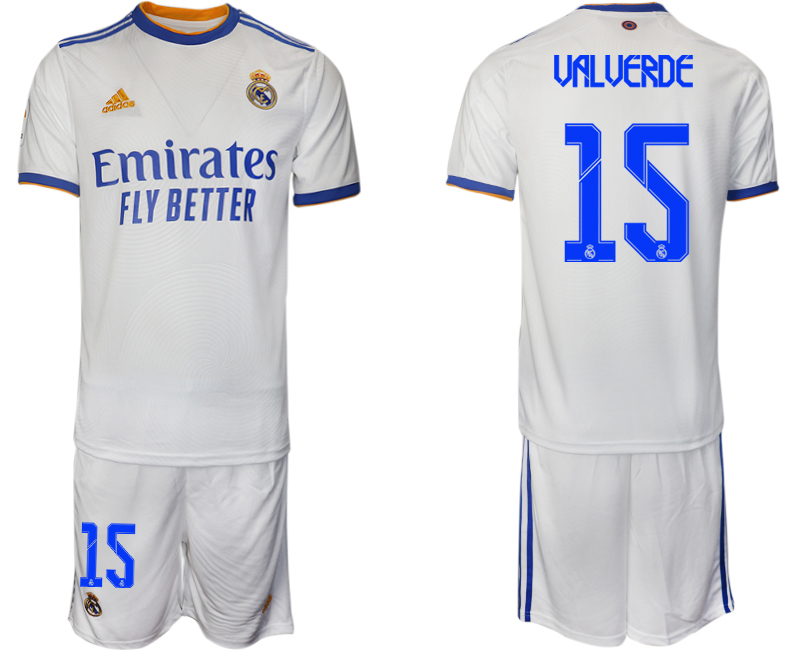 Men 2021-2022 Club Real Madrid home white #15 Soccer Jerseys->real madrid jersey->Soccer Club Jersey